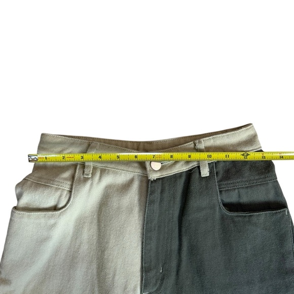 Papermoon Olive Green‎ and Cream High Waisted Wide Leg Pants Women’s Small - Picture 6 of 7